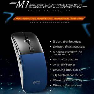 Computer muizen BM01 Smart Voice Language Translation draadloze muis (blauw)